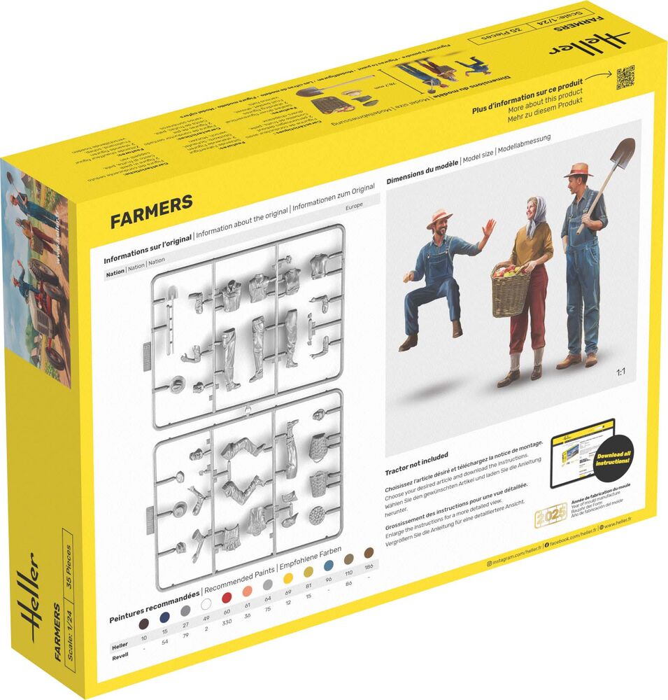 Heller Starter Kit Farmers figurines fermiers 1/24 complet