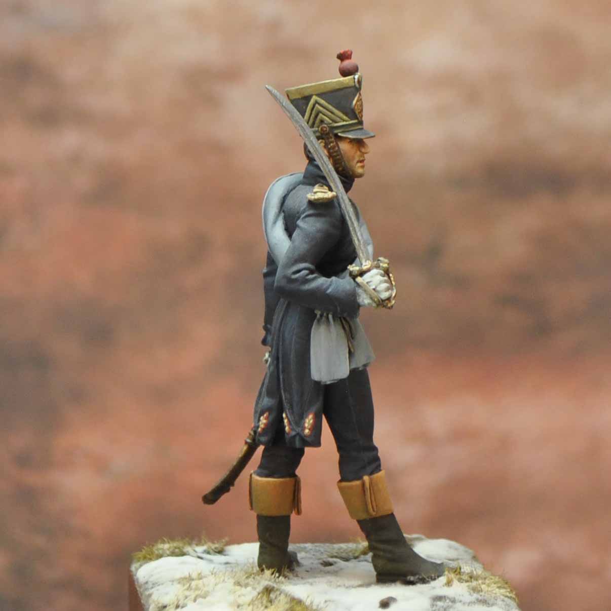 ART GIRONA Napoleonic War Grenadier Officer figurine France 1807