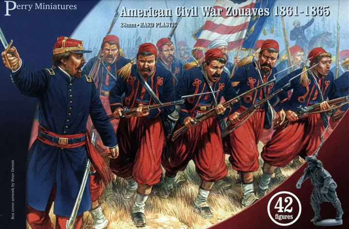 Perry ACW70 Zouaves Guerre de Sécession boîte 42 plastique 28mm