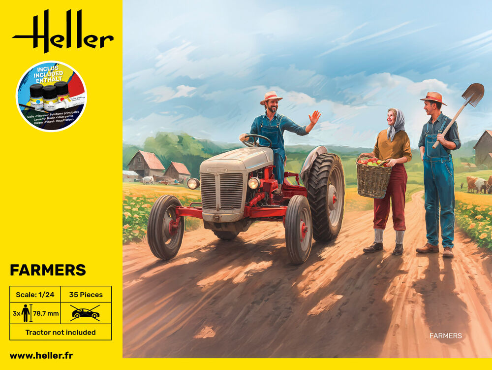 Heller Starter Kit Farmers figurines fermiers 1/24 complet
