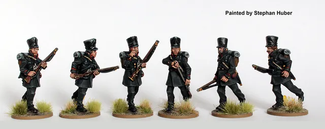 Perry PN61 Lützow Jäger figurines 28mm avancent