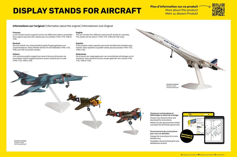 Heller Display Stands for Aircraft supports avion maquette