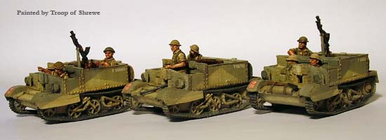 Perry Miniatures World War 2 WW 4 Universal Carrier figurines 28mm 3 blindés
