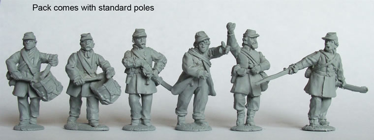 Perry Miniatures Civil War ACW30 commandement confédéré 6 figurines