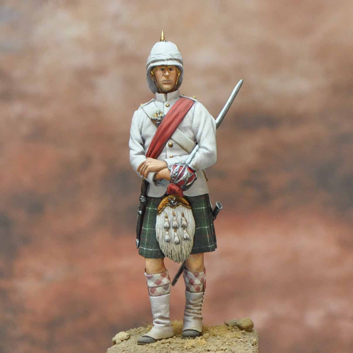 Art Girona Officer Seaforth Highlanders figurine 1882