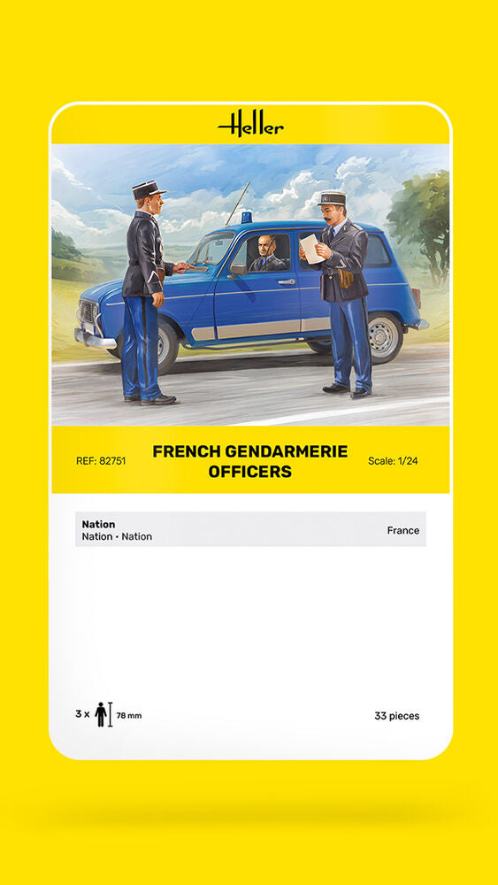 Heller Historical Collection Gendarmerie Officers 1/24 maquette figurines