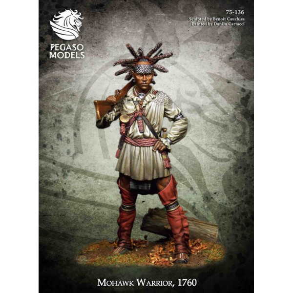 Art Girona Miniatures Guerrier Mohawk 1760 figurine 54mm à peindre
