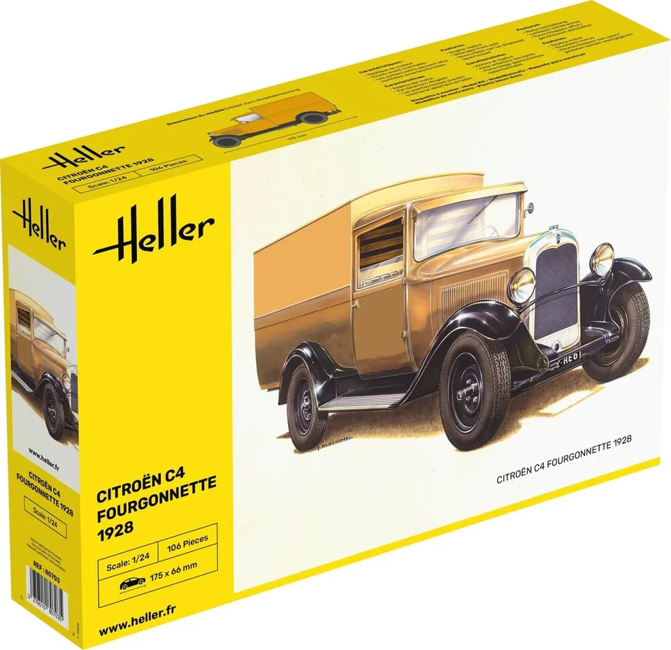 Heller Citroen C4 Fourgonnette 1928 maquette voiture 1/24