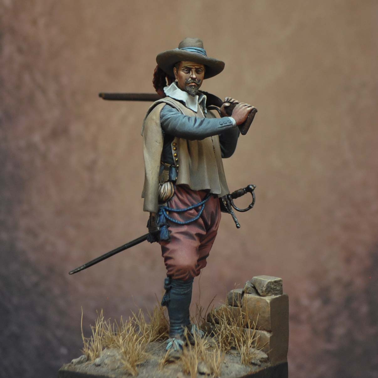 ART GIRONA 70mm Arquebusier Trente Ans figurine métal