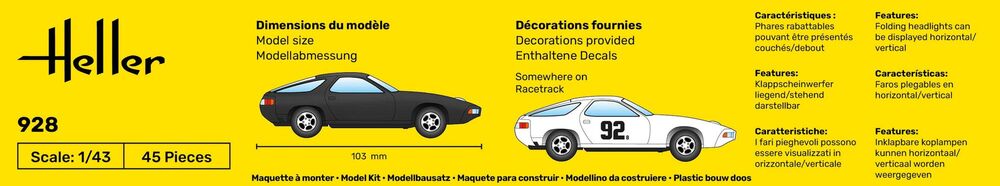 Heller Starter Kit 928 maquette voiture 1/43 kit complet