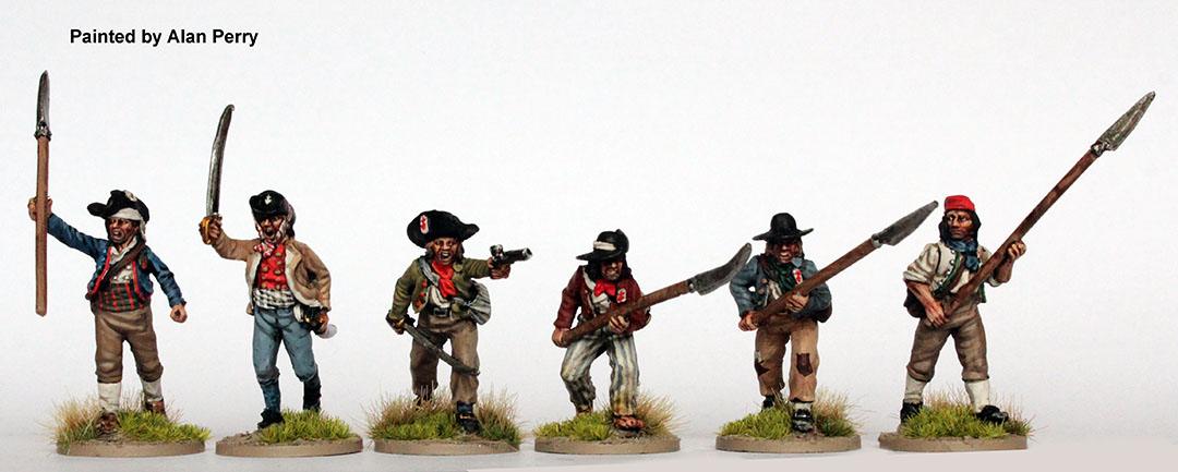 Perry Miniatures Vendéens REVV 3 figurines glaives attaque
