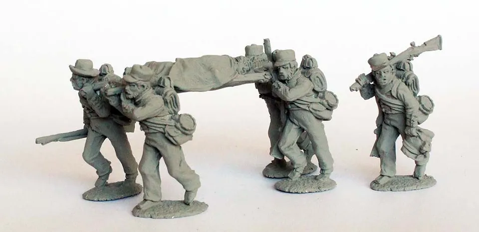 Perry Miniatures CFB 16 Brancardiers figurines 28mm coatees