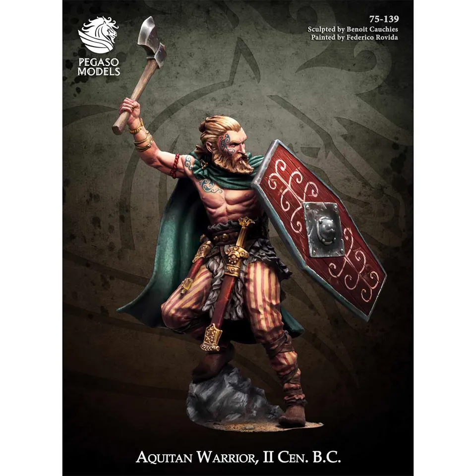 ART GIRONA Miniatures Guerrier Aquitain IIe s. av. J.-C. figurine
