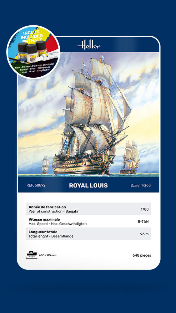 Heller Starter Kit Royal Louis 1/200 bateau vaisseau complet