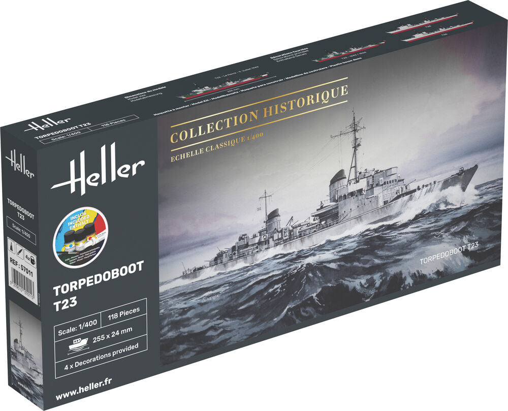 Heller Starter Kit Torpedoboot T23 1/400 maquette bateau guerre