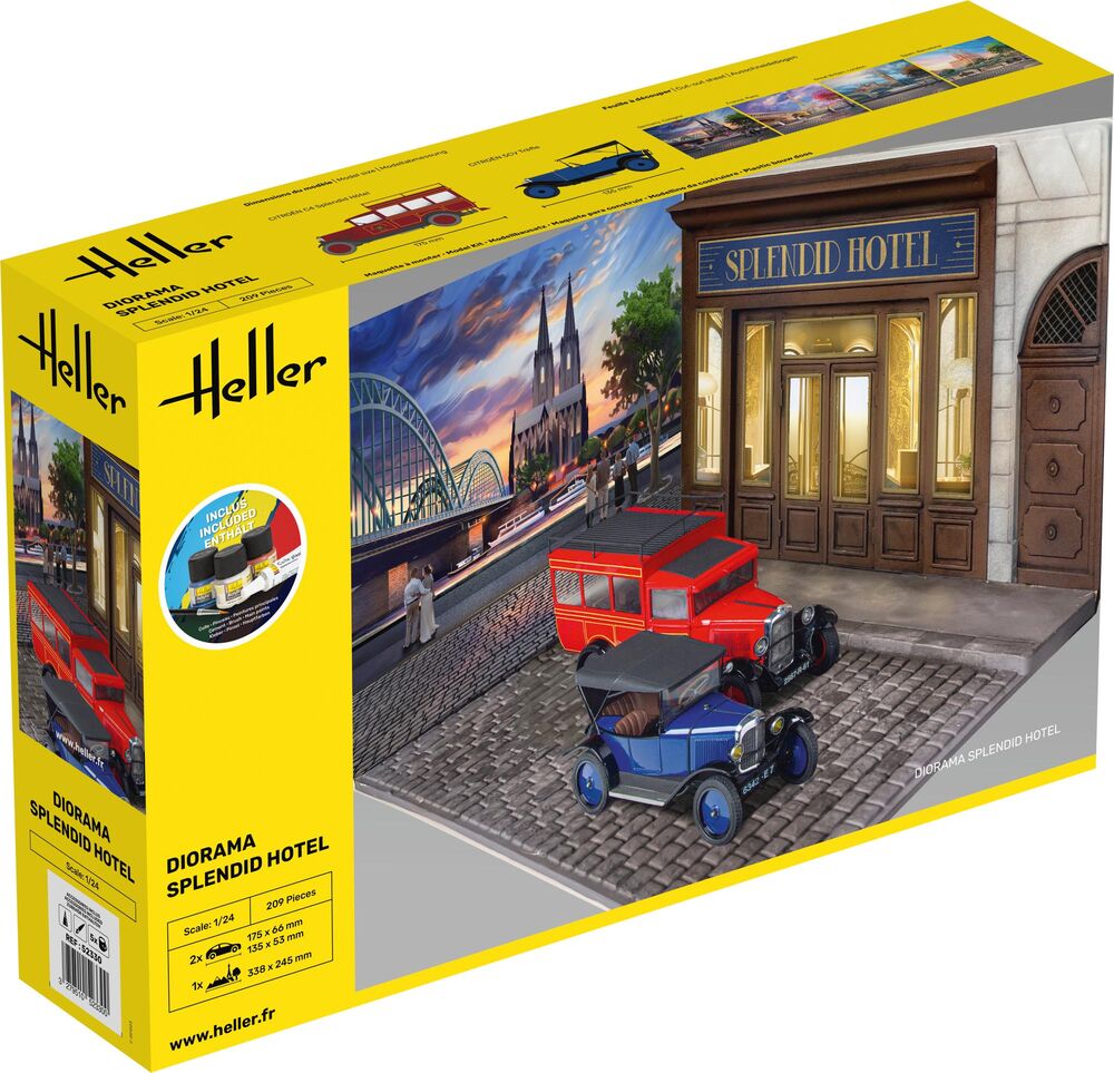 Heller Starter Kit Splendid Hotel 1/24 kit diorama complet
