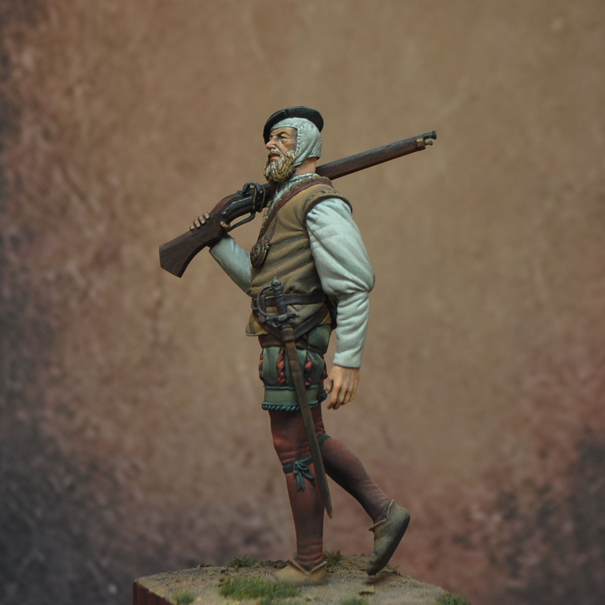 ART GIRONA 70mm Spanish Arquebusier Pavia 1525 figurine à peindre