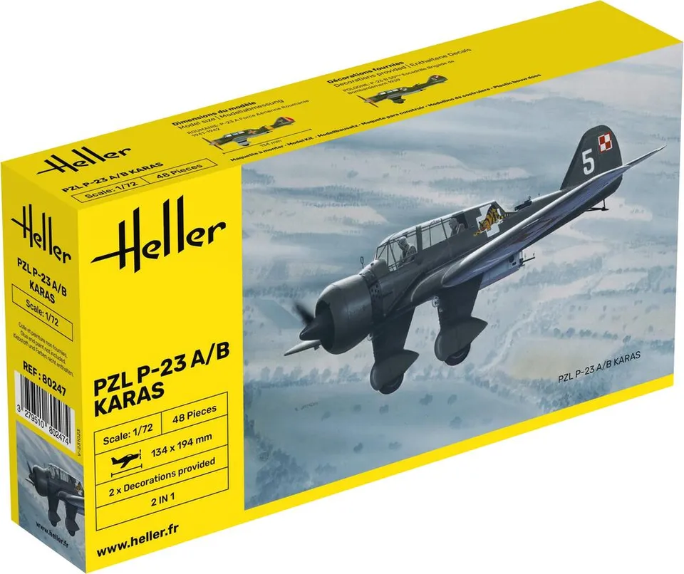Heller PZL 23 Karas 1/72 maquette avion seconde guerre