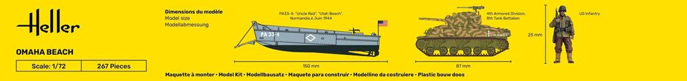 Heller Starter Kit Omaha Beach maquette diorama 1/72 complet