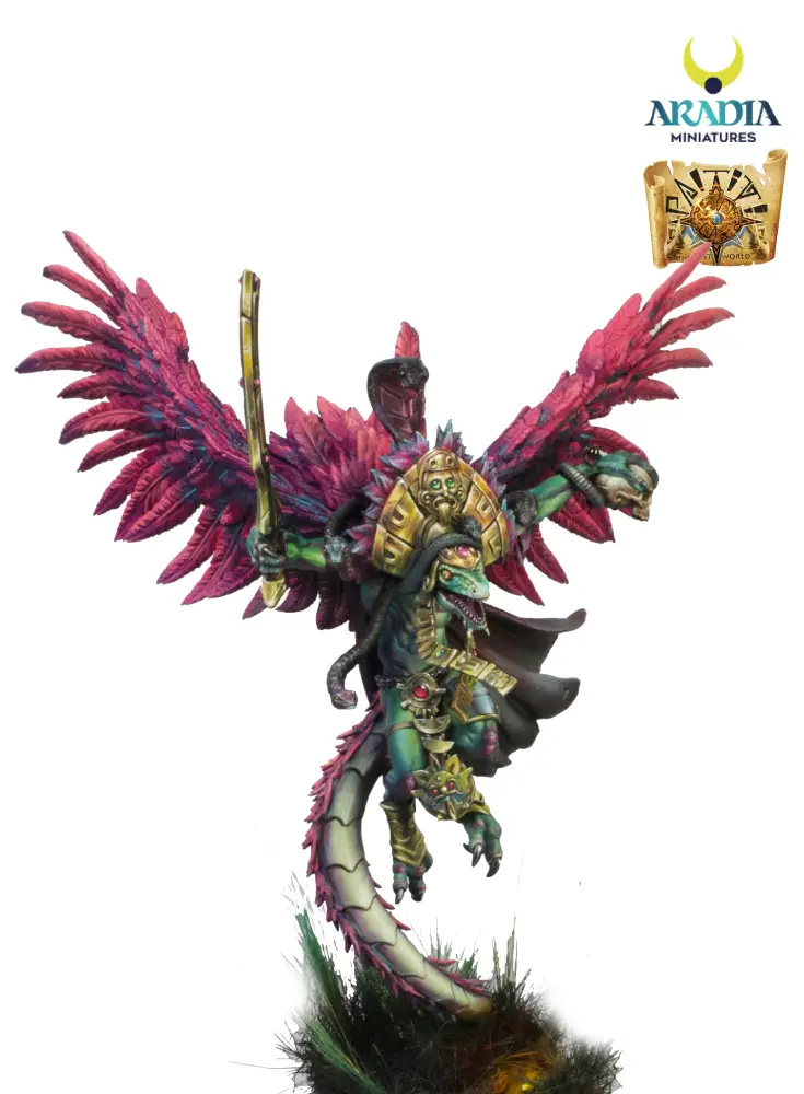 Aradia Paititi Quetzalcoatl figurine résine serpent