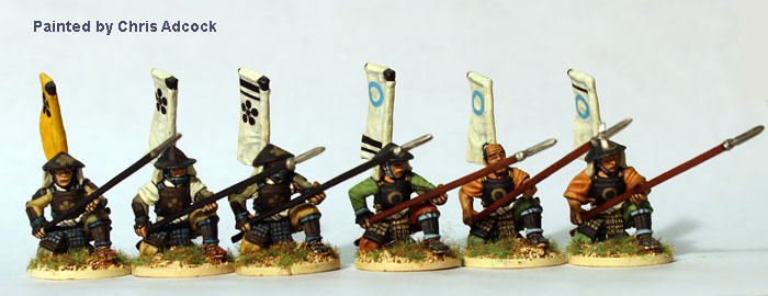 Perry Miniatures Samurai SAM47 figurines 28mm Yari Ashigaru agenouillés
