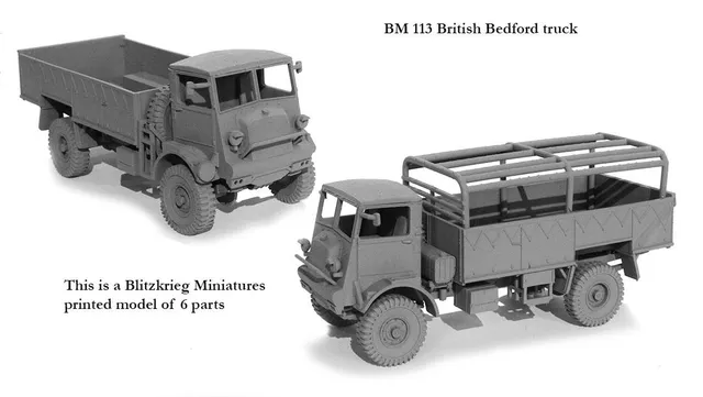 Perry Miniatures BM 113 maquette camion Bedford britannique 28mm
