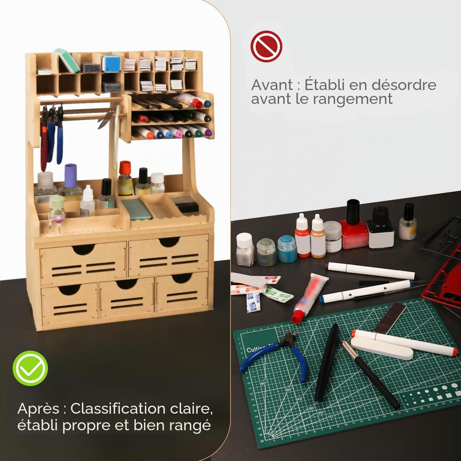 Bucasso Hobby Organizer Set GK Plus station atelier MDF