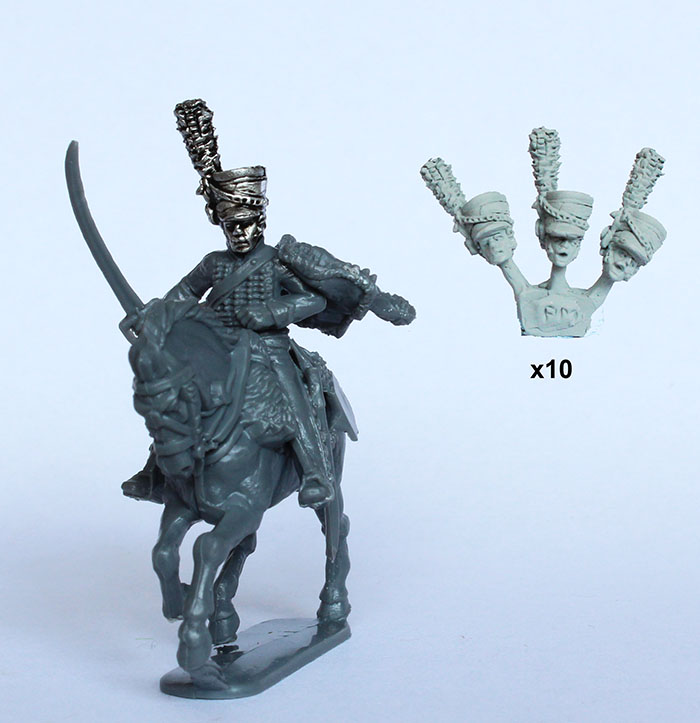 Perry Miniatures Napoléonien FN228 30 Têtes Hussards Figurine