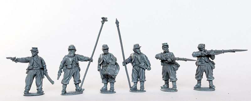 Perry Miniatures ACW64 Zouaves commandement képis figurines