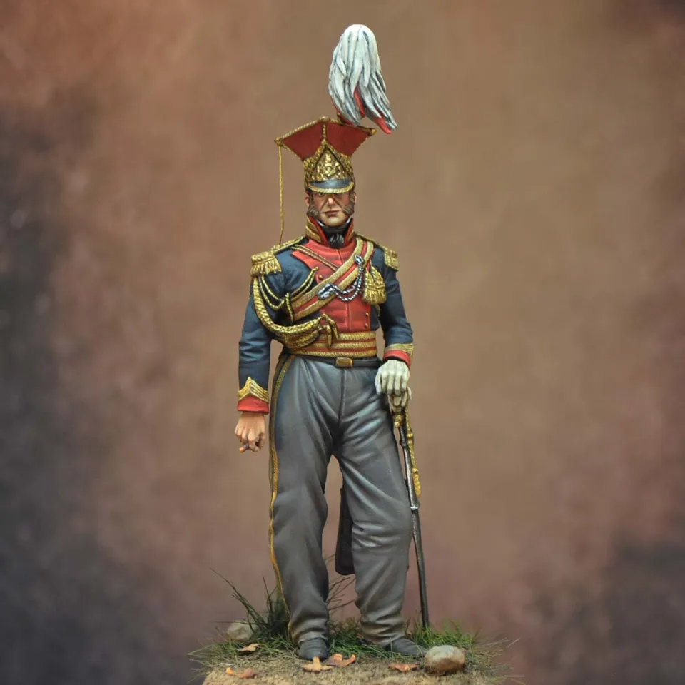 ART GIRONA 70mm Officer 9th Light Dragoons-Lancer 1820 figurine