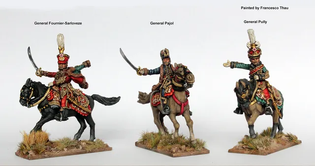 Perry FN 235 commandement cavalerie figurines x3 métal