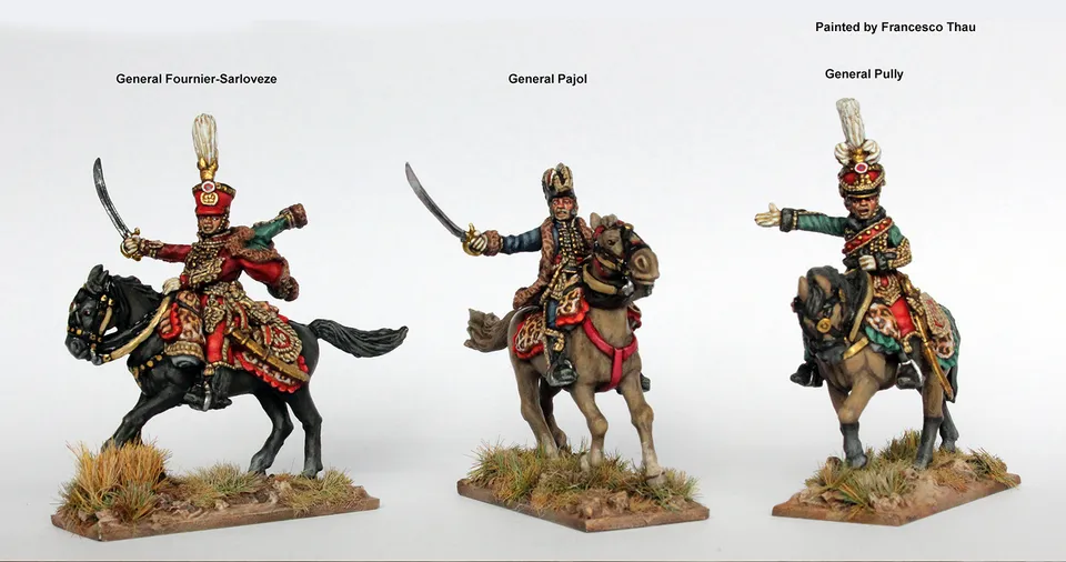 Perry FN 235 commandement cavalerie figurines x3 métal