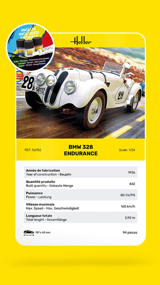 Heller Starter Kit BMW 328 Endurance maquette auto 1/24