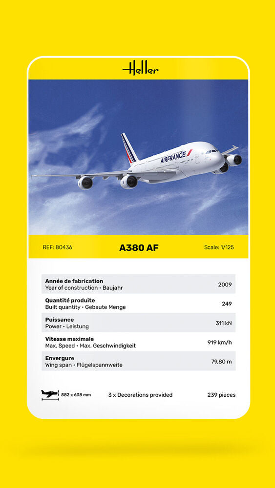 Heller A380 Air France 1/125 maquette avion civil