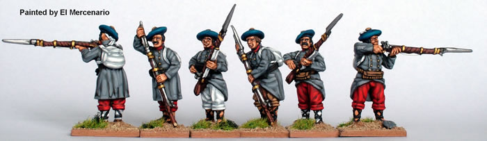 Perry Miniatures Carlist War CAT7 figurines infanterie capotes 28mm
