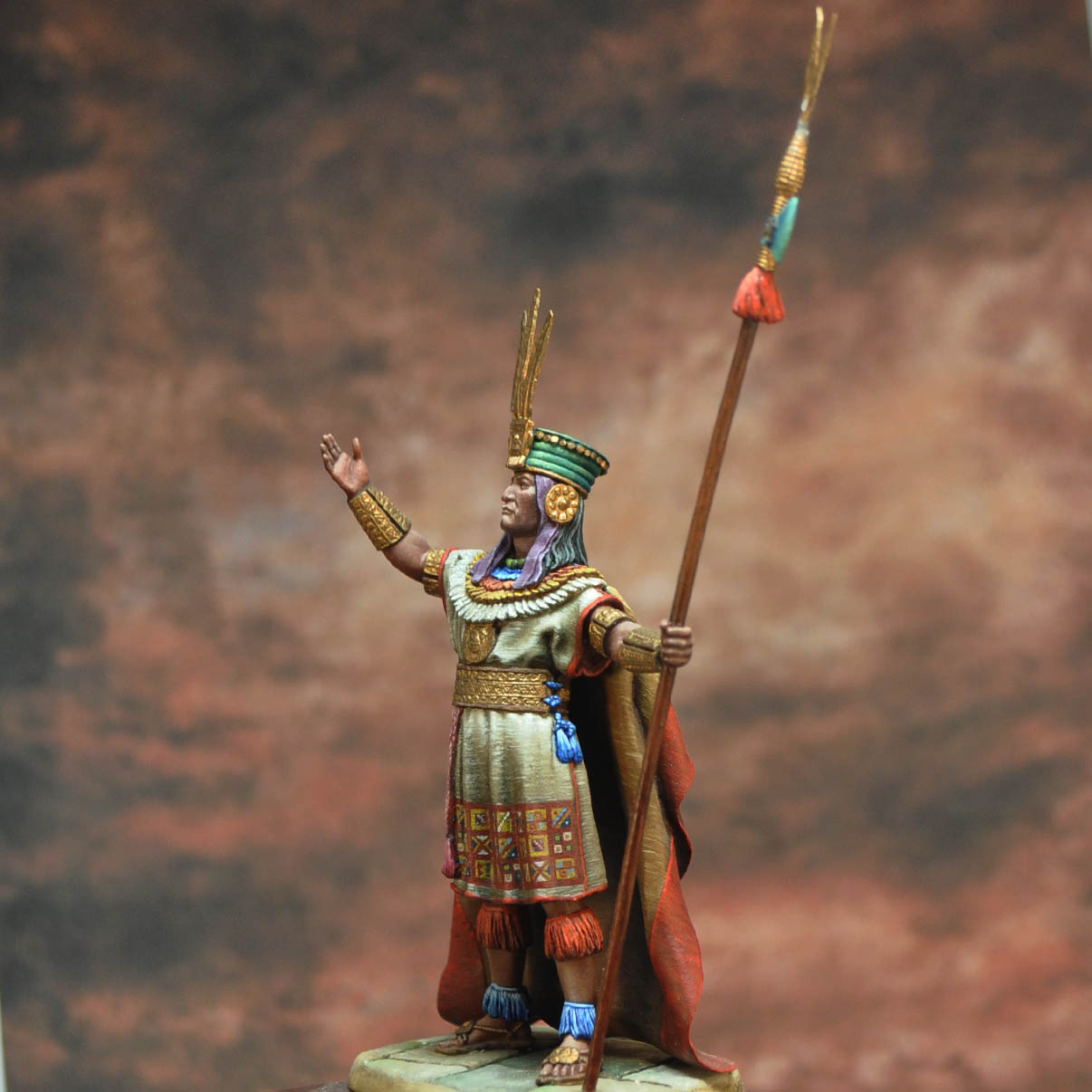 ART GIRONA Historical Atahualpa figurine inca à peindre 54mm