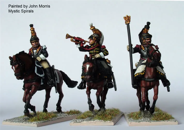 Perry Napoleonic FN63 cuirassier figurine commandement galop