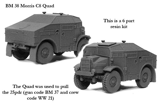 Perry Miniatures BM 38 Morris C8 Quad maquette résine