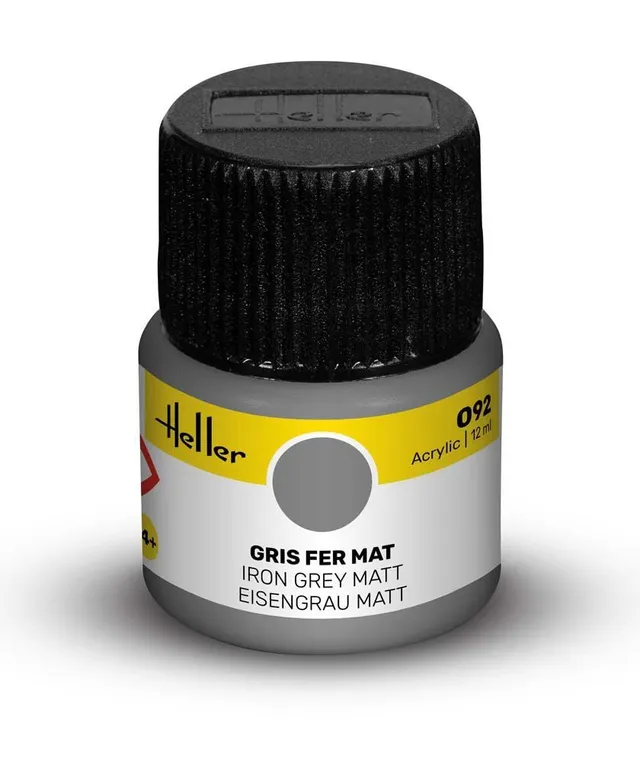 Heller Peinture Acrylic 092 gris fer mat peinture maquette