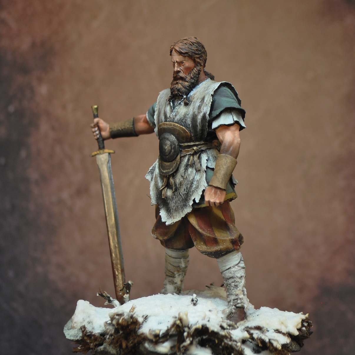 Art Girona 70mm Guerrier Saxon Vétéran figurine 5e