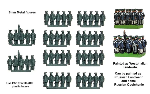 Perry Miniatures TB 12 Landwehr figurines 10 bandes métal