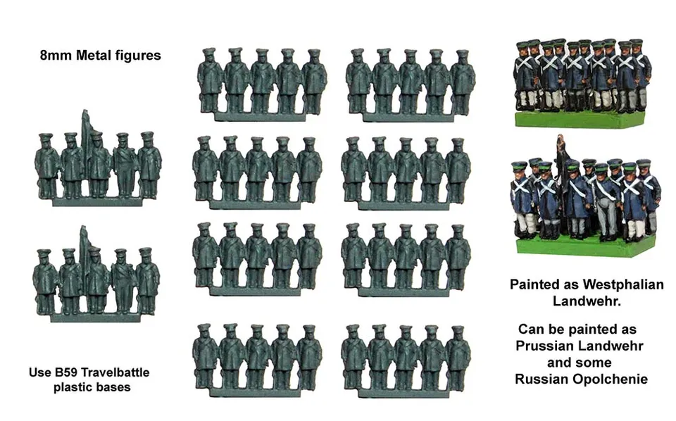 Perry Miniatures TB 12 Landwehr figurines 10 bandes métal