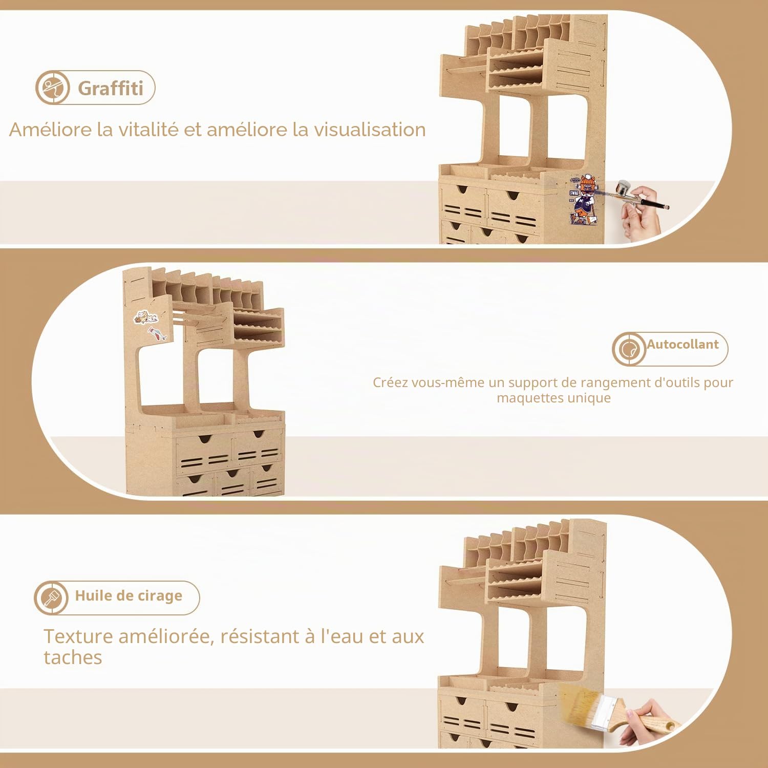 Bucasso Hobby Organizer Set GK Plus station atelier MDF