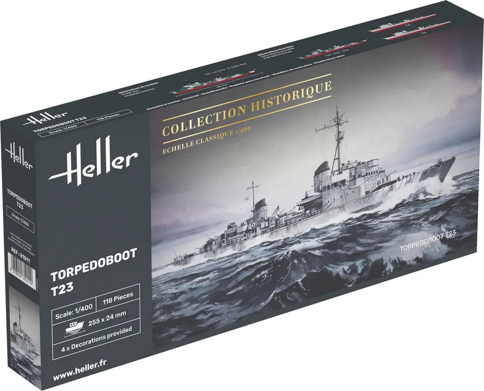 Heller Historical Collection Torpedoboot T23 1/400 maquette bateau