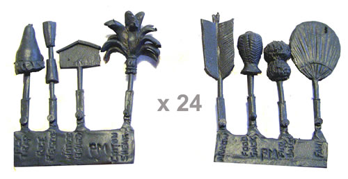 Perry Miniatures SAM42 Sashimono 3D x24 accessoire samouraï