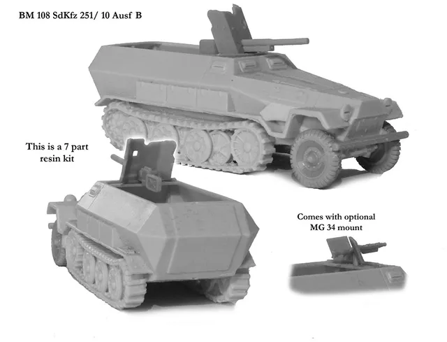 Perry Miniatures World War 2 BM 108 SdKfz 251/10 Ausf B maquette 28mm