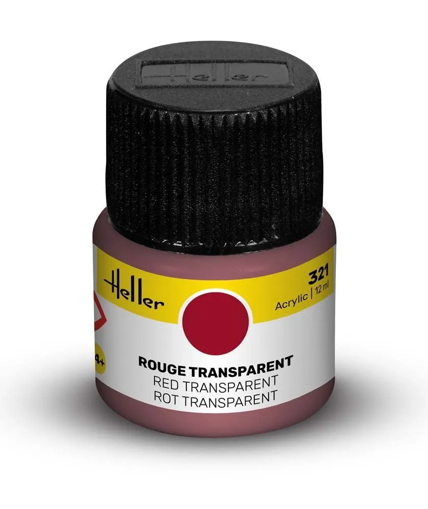 Heller Historical Collection 321 rouge transparent peinture acrylique