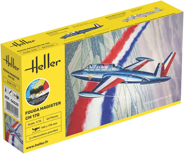 Heller Starter Kit Fouga Magister CM 170 1/72 maquette avion