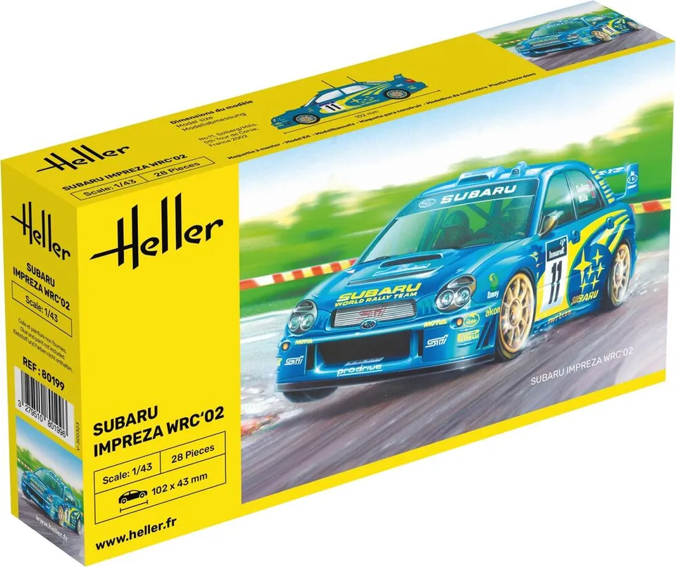 Heller Impreza WRC 02 maquette voiture 1/43 rallye