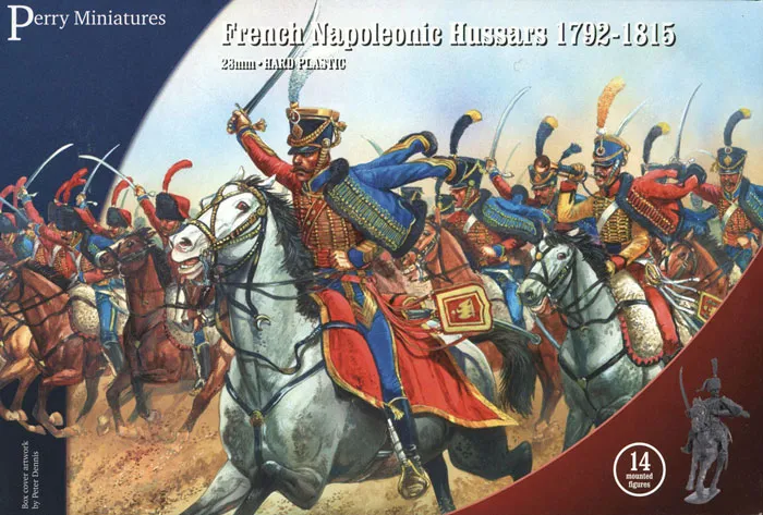 Perry FN140 Hussards français set 14 figurines 28mm plastique